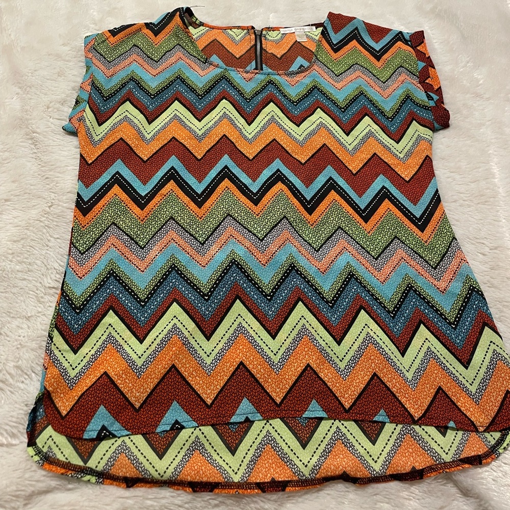 Small multicolor printed business casual Maria Gabrielle shirt